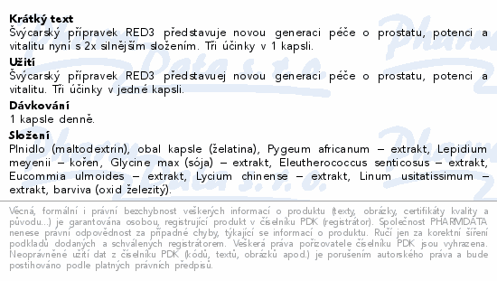 Švýcarský přípravek RED3 představuje novou generaci péče o prostatu, potenci a vitalitu nyní s 2x silnějším složením. Tři účinky v 1 kapsli.