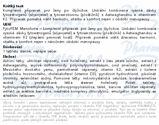 Komplexní přípravek pro ženy po čtyřicítce. Unikátní kombinace vysoké dávky fytoestrogenů (sója+jetel) a fytoserotoninu (ploštičník) s Ashwaghandou a vitaminem K2. Přípravek pomáhá vrátit harmonii, vitalitu a komfort nejen v období menopauzy.