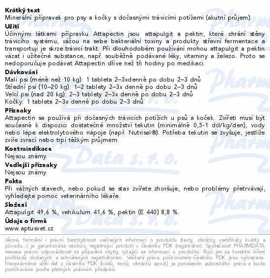 Minerální přípravek pro psy a kočky s dočasnými trávicími potížemi (akutní průjem).